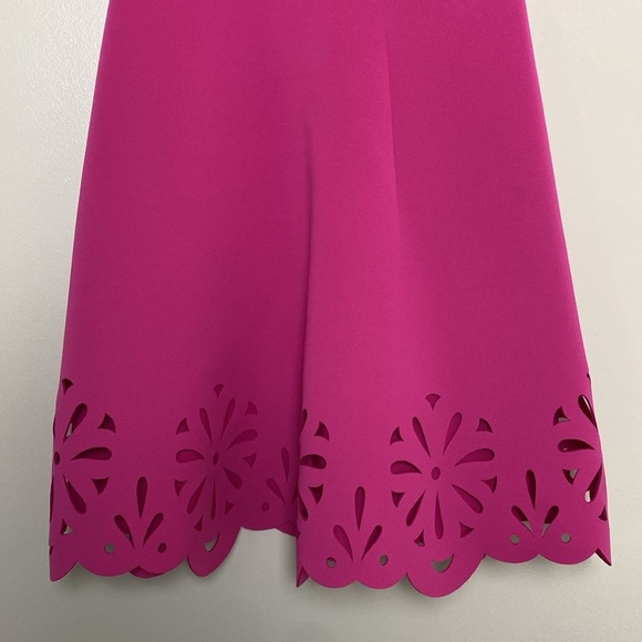 Badgley Mischka Collection Sleeveless Fit And Flare Cutout Cocktail Dress Size 8 - Picture 5 of 16